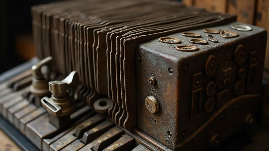 Antique accordion detail