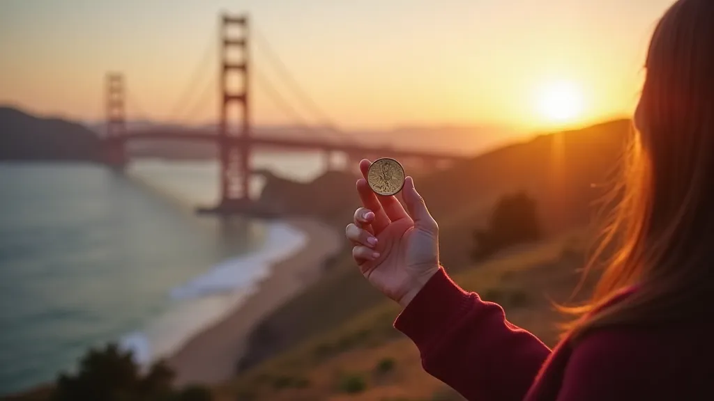 Pressed Penny and Golden Gate Bridge