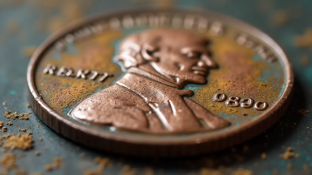 Misaligned pressed penny