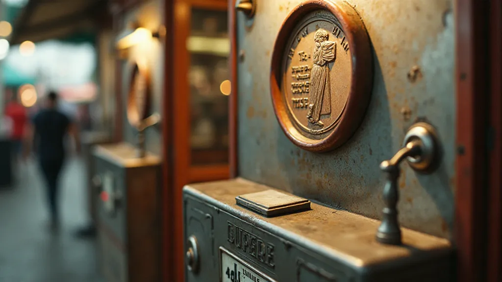 Vintage pressed penny machine