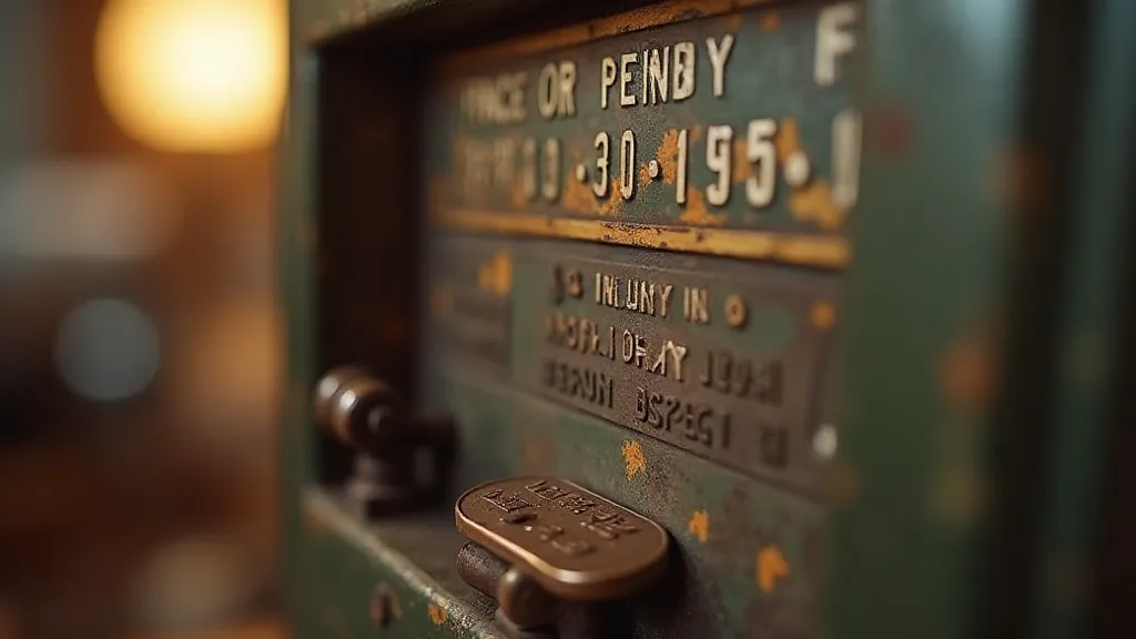 Vintage pressed penny machine