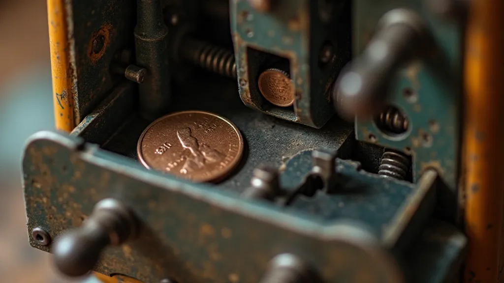 Vintage pressed penny machine