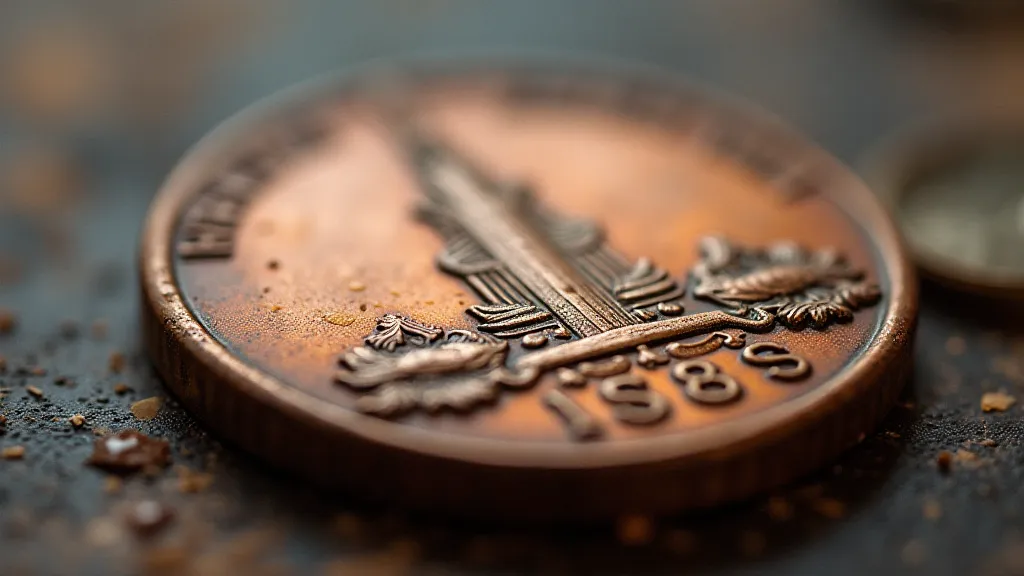 Vintage pressed penny of the Washington Monument